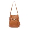 Liu •jo Bucket Bag With Buckle Detail And Top Handle In Brown
