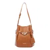 Liu •jo Bucket Bag With Buckle Detail And Top Handle In Brown