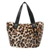 Liu •jo Leopard Print Faux Fur Shoulder Bag In Brown