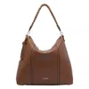 Liu •jo Logo-lettering Shoulder Bag In Brown