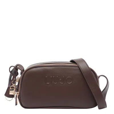 Liu •jo Liu-jo Medium Logo Shoulder Bag In Brown