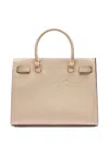 Liu •jo Logo-plaque Satchel In Neutral