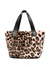 Liu •jo Leopard-print Top-handle Tote Bag In Brown