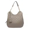 Liu •jo Logo Chain Strap Satchel Top Handle In Neutral