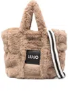 Liu •jo Logo Tote Bag In Neutral