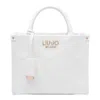 Liu •jo Liu Jo White Tote Bag In Faux Leather With Rhombus In White