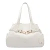 Liu •jo Double Handle Shoulder Bag With Buckle Detail In White