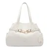 Liu •jo Double Handle Shoulder Bag With Buckle Detail In White