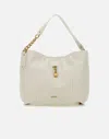 Liu •jo Liu Jo Magena Vegan Leather Cream Shoulder Bag In White