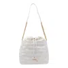 Liu •jo Quilted Chain Strap Shoulder Bag In White
