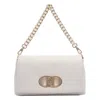 Liu •jo Textured Chain Strap Shoulder Bag In White