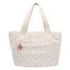 Liu •jo Soft Teddy Tote Bag With Dual Handles In White