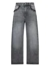 Liu •jo Balloon Jeans With Bejewelled Embroidery In Black