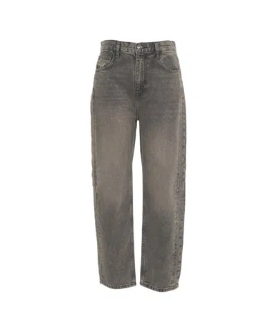 Liu •jo Liu Jo High Waist Black Jeans With Rolled Cuffs In Gray