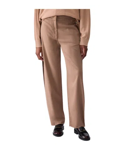 Liu •jo Balloon Pants In Herringbone Fabric In Neutral
