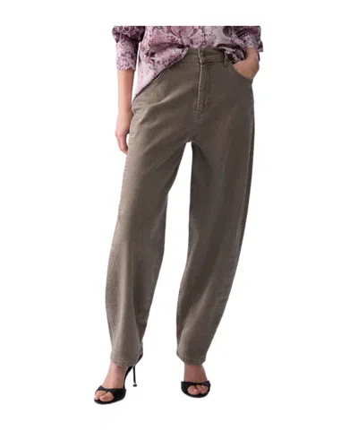 Liu •jo Balloon Pants With Micro Rhinestones In Black