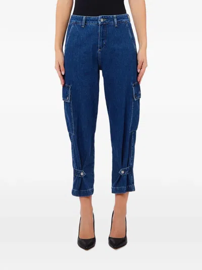 Liu •jo Balloon-leg Cargo Pants In Blue