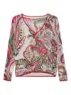 Liu •jo Bandana-jacquard Top In 粉色