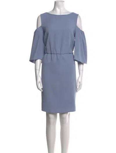 Pre-owned Liu •jo Bateau Neckline Knee-length Dress In Blue