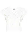 Liu •jo Bead-detailing T-shirt In White