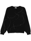 Liu •jo Liu Embellished Crewneck Jumper In Black
