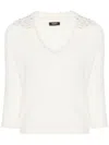Liu •jo Bead-embellished Sweater In Neutrals