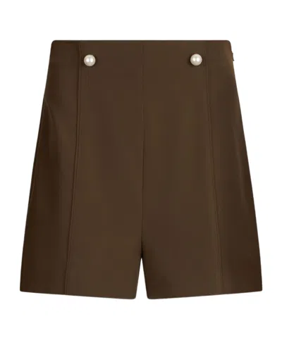Liu •jo Beaded Shorts In Brown