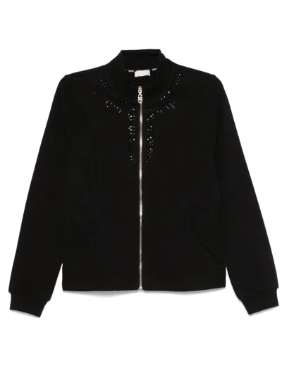 Liu •jo Beaded Sweatshirt In Black