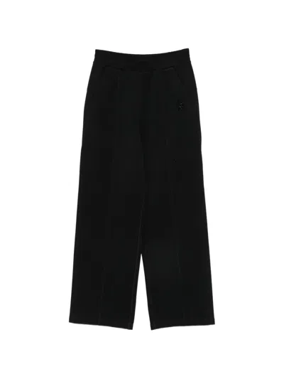 Liu •jo Beaded-logo Track Pants In Black