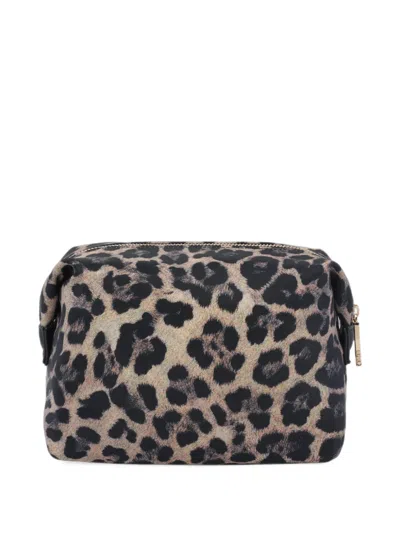 Liu •jo Beauty Case In Nylon Animal-print In Animal Print