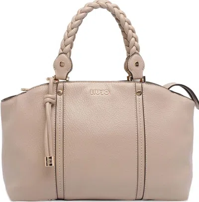 Liu •jo Liu Jo Beige Braided Handle Bag In Neutral