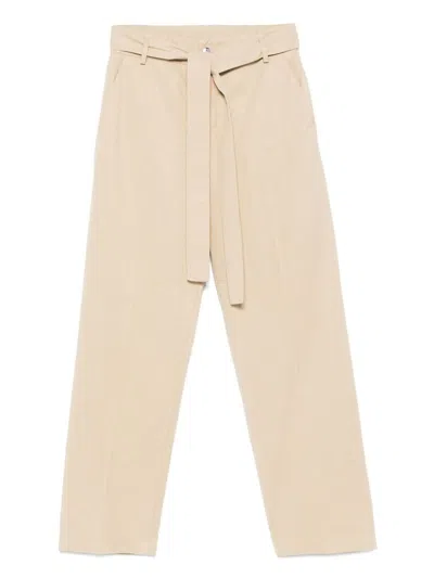 LIU •JO BEIGE COTTON TROUSERS