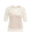 Liu •jo Liu Jo Sand Beige Cotton Knit Sweater