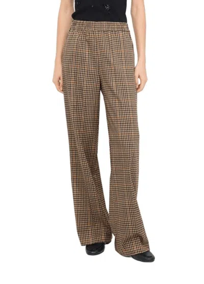 Liu •jo Beige High-waisted Trousers With Flare Leg In Brown