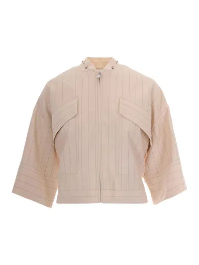 Liu •jo Beige Jacket In Sand
