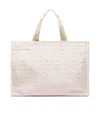 Liu •jo Beige Jacquard Tote Bag In Champagne-colored
