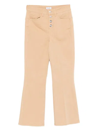 LIU •JO LIU JO BEIGE JEANS WITH BUTTON CLOSURE