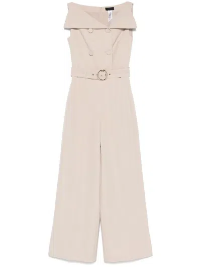 LIU •JO BEIGE JUMPSUIT WITH A BELT