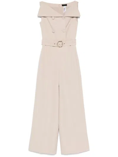 Liu •jo Liu Jo Beige Jumpsuit With A Belt