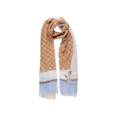 Liu •jo Beige Polyester Scarf In Brown