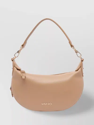 Liu •jo Beige Shoulder Bag Gold-tone Hardware In Brown