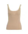 Liu •jo Liu Jo Beige Top With Tulle Insets