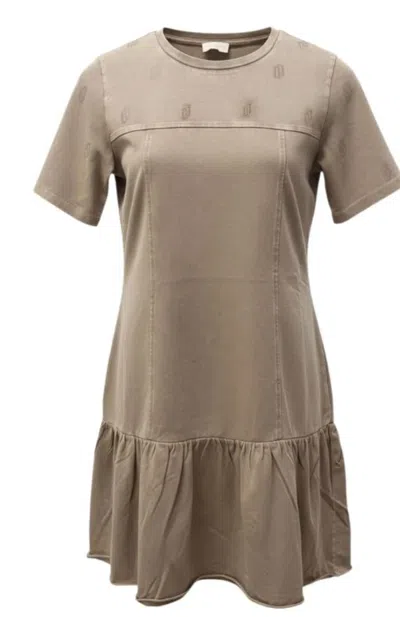 Liu •jo Liu Jo Beige Wool Mini Length Dresses In Neutral
