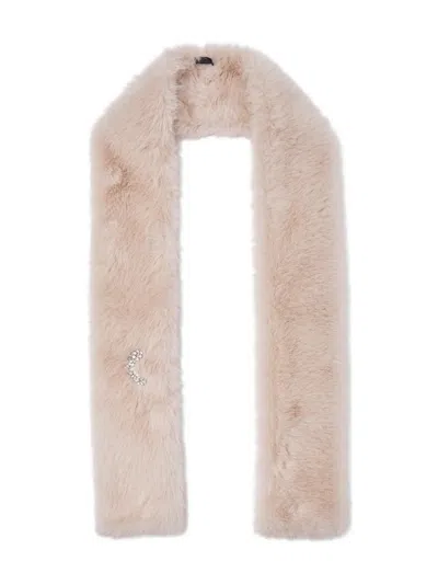 Liu •jo Bejewelled Stole In Neutral