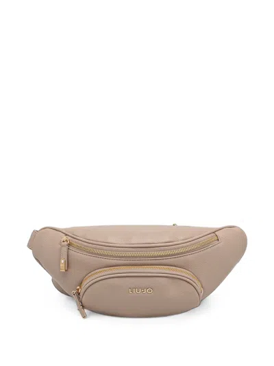 Liu •jo Belt Bag With Logo In Neutral