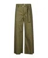 Liu •jo Liu Jo Belt Cropped Trousers In Green