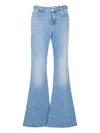 Liu •jo Belt-detail Flared Jeans In Blue