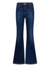 Liu •jo Flare Jeans With Belt In Blue