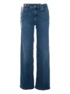 Liu •jo Liu Jo Wide-leg Jeans With Belt Detail And Gold-tone Hardware In Blue