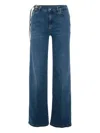 Liu •jo Liu Jo Wide-leg Jeans With Belt Detail And Gold-tone Hardware In Blue